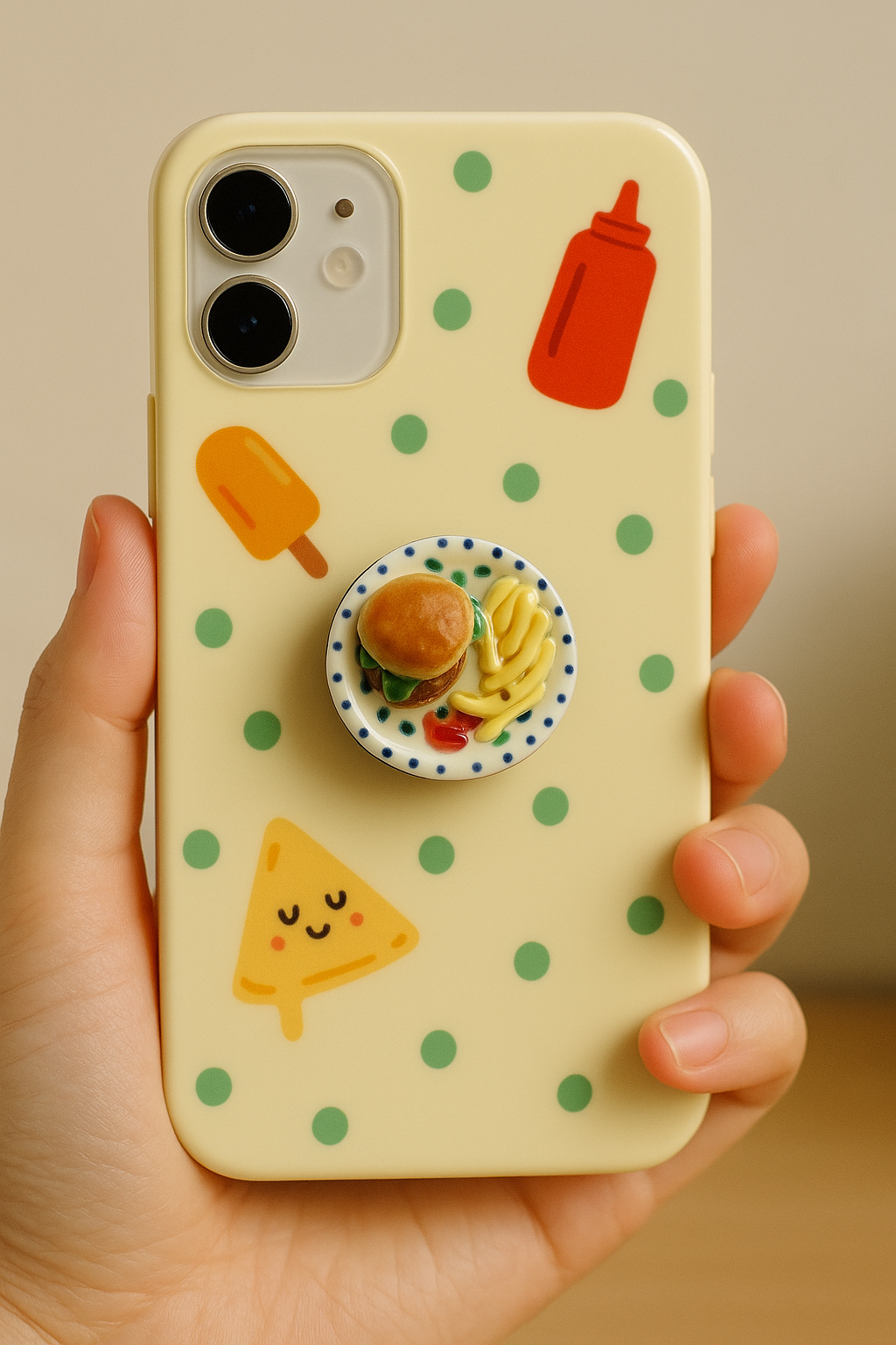 Burger & fries Phone pop socket