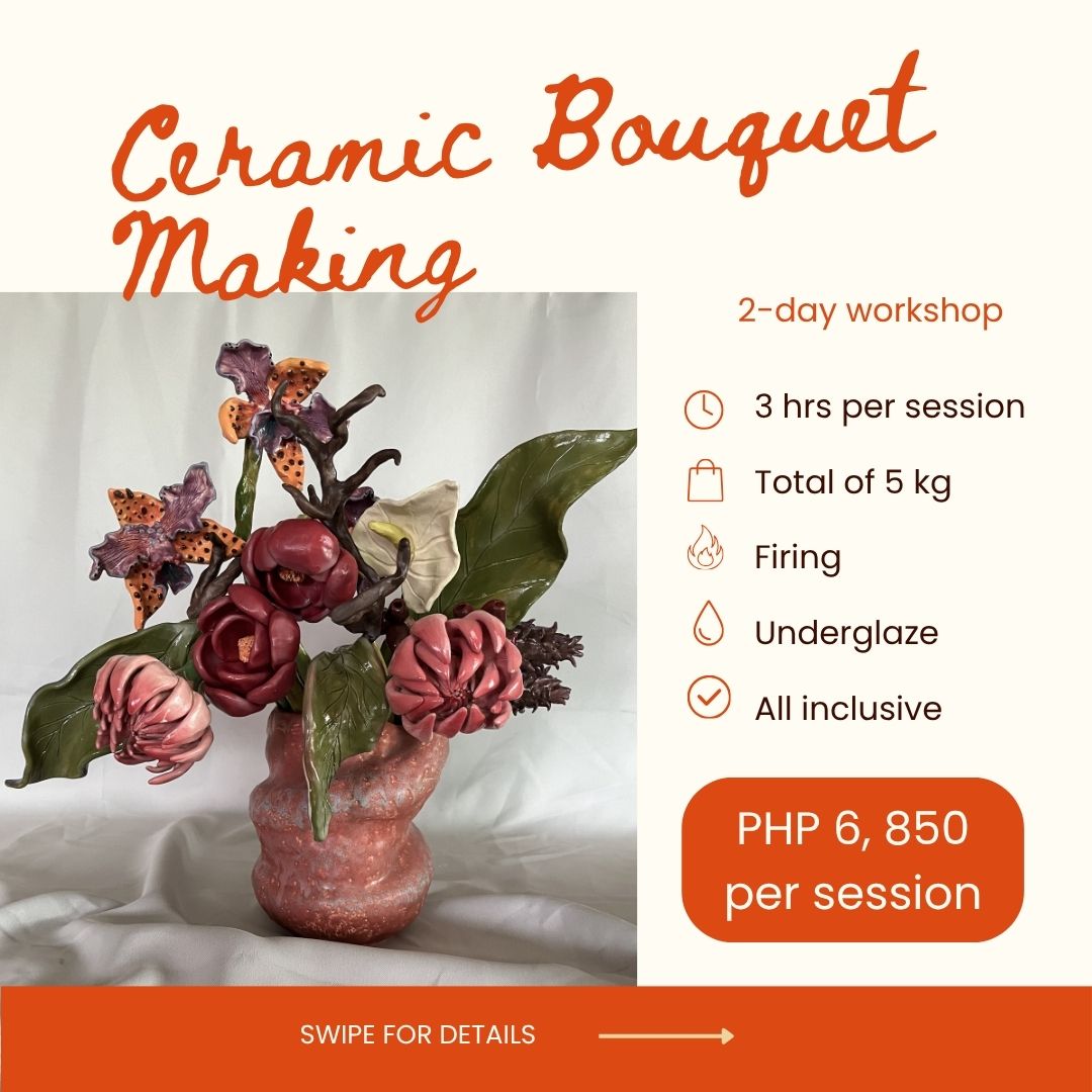 July 4 & 5 | 9AM or 2PM | 🌸 Ceramic Bouquet Making Workshop